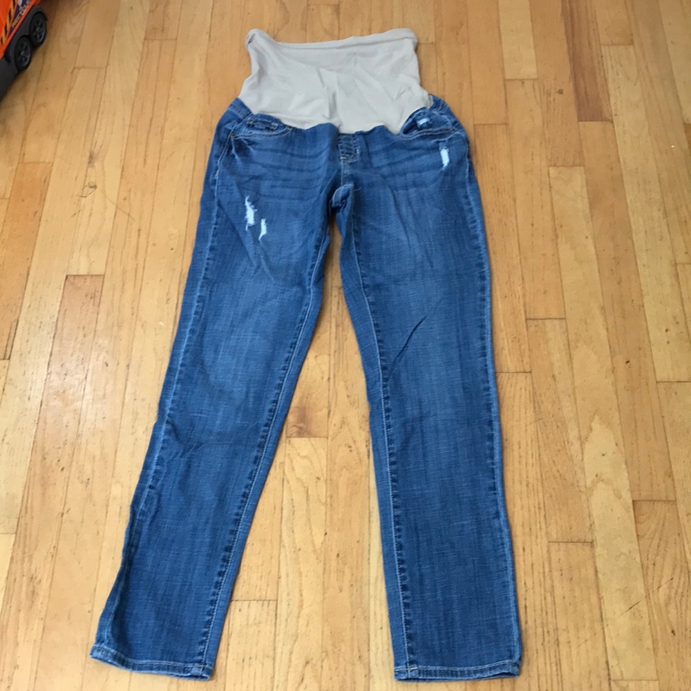A Pea In The Pod Maternity Deconstructed Jeans M